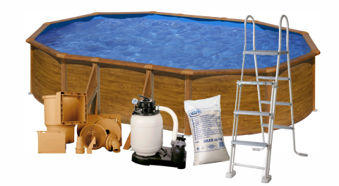 Basen ogrodowy stalowy Pacific 730x375x120 cm GRE Basen ogrodowy stalowy Pacific 730x375x120 cm GRE